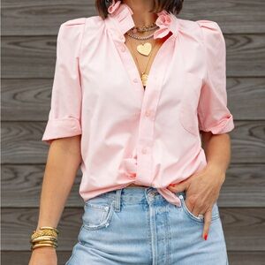 KMJ Bontina Pink Button Down Shirt size XS